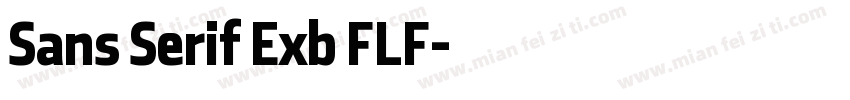 Sans Serif Exb FLF字体转换